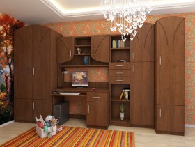Буратино Детская Комплект мебели (Орех) в Барнауле - barnaul.katalogmebeli.com | фото