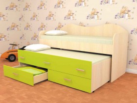 Кровать детская Нимфа двухместная 2.0 Венге/Дуб молочный в Барнауле - barnaul.katalogmebeli.com | фото 2