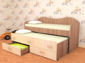 Кровать детская Нимфа двухместная 2.0 Венге/Дуб молочный в Барнауле - barnaul.katalogmebeli.com | фото 3
