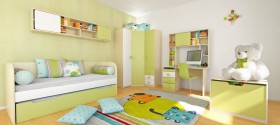 Детская комната Эппл (Зеленый/Белый/корпус Клен) в Барнауле - barnaul.katalogmebeli.com | фото 5