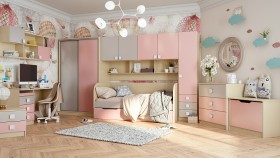 Детская комната Грэйси (Розовый/Серый/корпус Клен) в Барнауле - barnaul.katalogmebeli.com | фото 13
