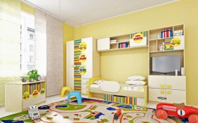 Детская комната Клаксон (Бежевый/корпус Клен) в Барнауле - barnaul.katalogmebeli.com | фото 2