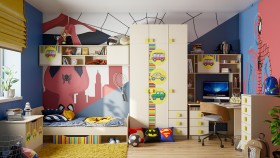 Детская комната Клаксон (Бежевый/корпус Клен) в Барнауле - barnaul.katalogmebeli.com | фото