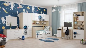 Детская комната Санни (Белый/корпус Клен) в Барнауле - barnaul.katalogmebeli.com | фото 3