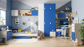 Детская комната Скай (Синий/Белый/корпус Клен) в Барнауле - barnaul.katalogmebeli.com | фото 1