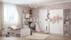 Детская комната Совушки (Белый/корпус Выбеленное дерево) в Барнауле - barnaul.katalogmebeli.com | фото 5