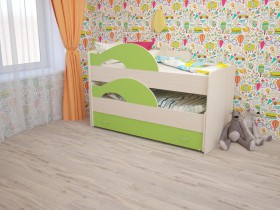 Кровать детская Радуга 1600 Млечный дуб/Венге в Барнауле - barnaul.katalogmebeli.com | фото 8