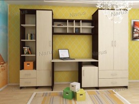 Детская Студент Комплект мебели (Дуб сонома/Белый) в Барнауле - barnaul.katalogmebeli.com | фото