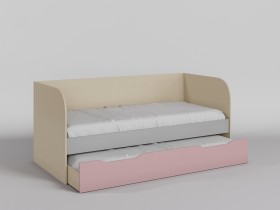 Диван-кровать Грэйси (Розовый/Серый/корпус Клен) в Барнауле - barnaul.katalogmebeli.com | фото 1