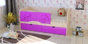 Друзья Кровать детская 2 ящика 1.6 Фиолетовый глянец в Барнауле - barnaul.katalogmebeli.com | фото