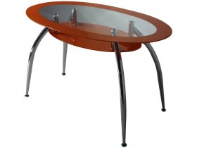 DT 445 стол обеденный, оранжевый 1200*700, ноги крашеные в Барнауле - barnaul.katalogmebeli.com | фото