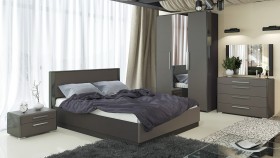 Двуспальная кровать «Наоми» (Фон серый, Джут) в Барнауле - barnaul.katalogmebeli.com | фото 5