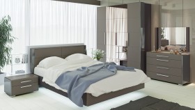 Двуспальная кровать «Наоми» (Фон серый, Джут) в Барнауле - barnaul.katalogmebeli.com | фото 6