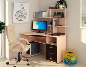 Компьютерный стол Форест NEW (венге/лоредо) в Барнауле - barnaul.katalogmebeli.com | фото