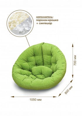 Кресло для отдыха "Форест" (велюр текстура лайм)/осн. в Барнауле - barnaul.katalogmebeli.com | фото 8