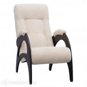 Кресло для отдыха Неаполь Модель 9 без лозы (Венге-эмаль/Ткань Ваниль Verona Vanilla) в Барнауле - barnaul.katalogmebeli.com | фото