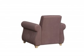 Кресло для отдыха "Порто" (велюр текстура лиловый / микровельвет крем)/осн. в Барнауле - barnaul.katalogmebeli.com | фото 5
