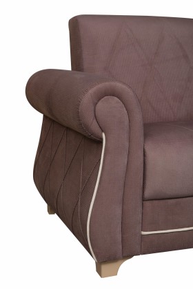 Кресло для отдыха "Порто" (велюр текстура лиловый / микровельвет крем)/осн. в Барнауле - barnaul.katalogmebeli.com | фото 6