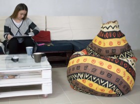 Кресло-груша Большое-Африка в Барнауле - barnaul.katalogmebeli.com | фото 4
