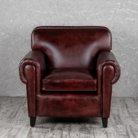 Кресло кожаное Элегант (Бордовый) в Барнауле - barnaul.katalogmebeli.com | фото 7