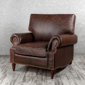 Кресло кожаное Лофт Аристократ (ширина 1100 мм) в Барнауле - barnaul.katalogmebeli.com | фото 1