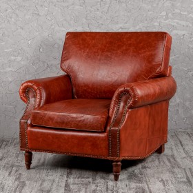 Кресло кожаное Лофт Аристократ (кожа буйвола) в Барнауле - barnaul.katalogmebeli.com | фото