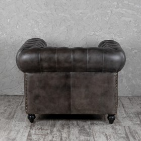 Кресло кожаное Лофт Честер (акация) в Барнауле - barnaul.katalogmebeli.com | фото 7
