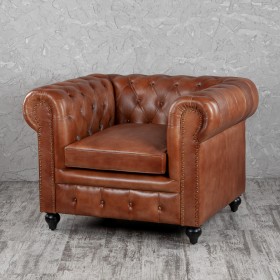 Кресло кожаное Лофт Честер (кожа) в Барнауле - barnaul.katalogmebeli.com | фото