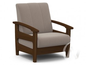 Кресло для отдыха Омега (орех лак/CATANIA COCOA) в Барнауле - barnaul.katalogmebeli.com | фото