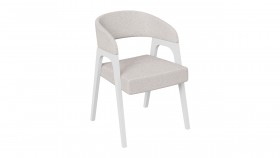 Кресло «Техас 1» (Белый матовый/Шенилл Estetica Vanille №220) в Барнауле - barnaul.katalogmebeli.com | фото 1