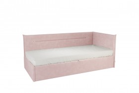 Кровать 0.9 Альба Тахта (Нежно-розовый велюр) в Барнауле - barnaul.katalogmebeli.com | фото 1