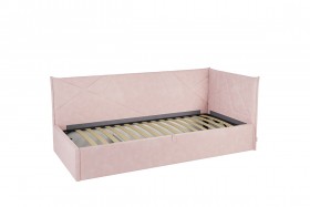 Кровать 0.9 Бест Тахта (Нежно-розовый велюр) в Барнауле - barnaul.katalogmebeli.com | фото 3
