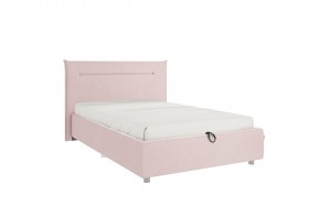 Кровать 1,2 Альба (Нежно-розовый велюр/под-мех) в Барнауле - barnaul.katalogmebeli.com | фото