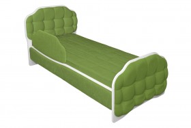 Кровать 160 Атлет 76 Зелёный (мягкий бортик) в Барнауле - barnaul.katalogmebeli.com | фото 1