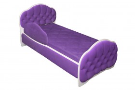 Кровать 160 Гармония 32 Фиолетовый (мягкий бортик) в Барнауле - barnaul.katalogmebeli.com | фото