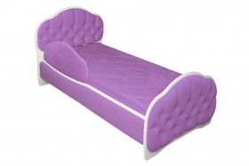 Кровать 160 Гармония 67 Светло-фиолетовый (мягкий бортик) в Барнауле - barnaul.katalogmebeli.com | фото 1