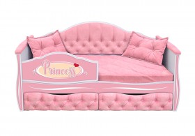 Кровать 160 серии Иллюзия 2 ящика 15 Бледно-розовый (подушки) в Барнауле - barnaul.katalogmebeli.com | фото
