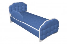 Кровать 170 Атлет 29 Синий (мягкий бортик) в Барнауле - barnaul.katalogmebeli.com | фото