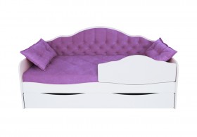 Кровать 170 серии Иллюзия Лайт 1 ящик 32 Фиолетовый (подушки) в Барнауле - barnaul.katalogmebeli.com | фото 1