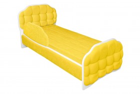 Кровать 180 Атлет 74 жёлтый (мягкий бортик) в Барнауле - barnaul.katalogmebeli.com | фото