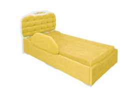 Кровать 190 Атлет Lux 74 Жёлтый (мягкий бортик) в Барнауле - barnaul.katalogmebeli.com | фото