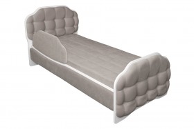 Кровать 190 Атлет Lux 96 Серый (мягкий бортик) в Барнауле - barnaul.katalogmebeli.com | фото 1