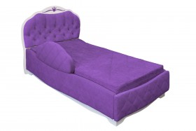 Кровать 190 Гармония Lux 32 Фиолетовый (мягкий бортик) в Барнауле - barnaul.katalogmebeli.com | фото