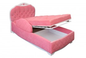 Кровать 190 Гармония Lux 36 Розовый (мягкий бортик) в Барнауле - barnaul.katalogmebeli.com | фото 2