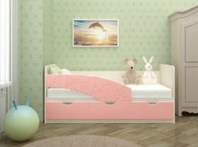 Кровать Бабочки 1,6м (Розовый металлик) в Барнауле - barnaul.katalogmebeli.com | фото