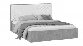 Кровать без ПМ «Хилтон» Тип 1 Ателье светлый/Белый в Барнауле - barnaul.katalogmebeli.com | фото 1