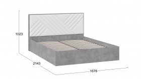 Кровать без ПМ «Хилтон» Тип 1 Ателье светлый/Белый в Барнауле - barnaul.katalogmebeli.com | фото 3