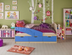 Кровать детская 1,6м Дельфин (Синий матовый) в Барнауле - barnaul.katalogmebeli.com | фото