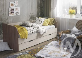 Кровать детская Балли 2-х уровневая (шимо темный/шимо светлый) в Барнауле - barnaul.katalogmebeli.com | фото