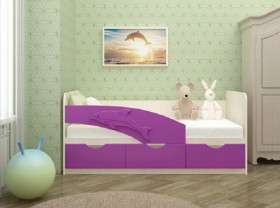 Кровать детская 1,6м Дельфин (Розовый металлик) в Барнауле - barnaul.katalogmebeli.com | фото 8